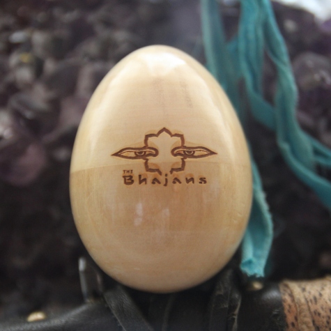 Bhajans Hand Embossed Wood Egg Shakers